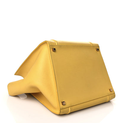 Celine Grained Calfskin Medium Phantom Luggage Yellow 4 of 18