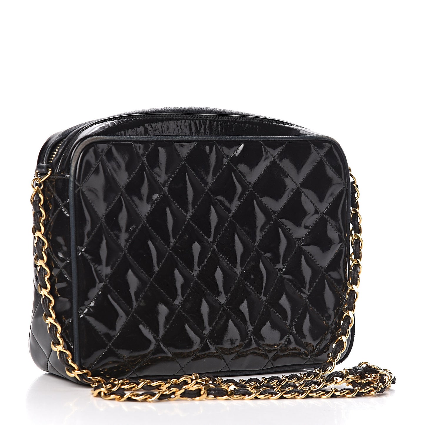 Patent Quilted Camera Case Black