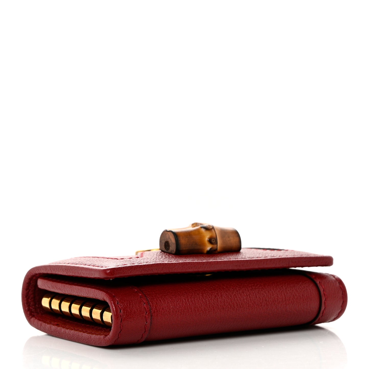 Wonka Grain Calfskin Diana 6 Key Holder Case Red