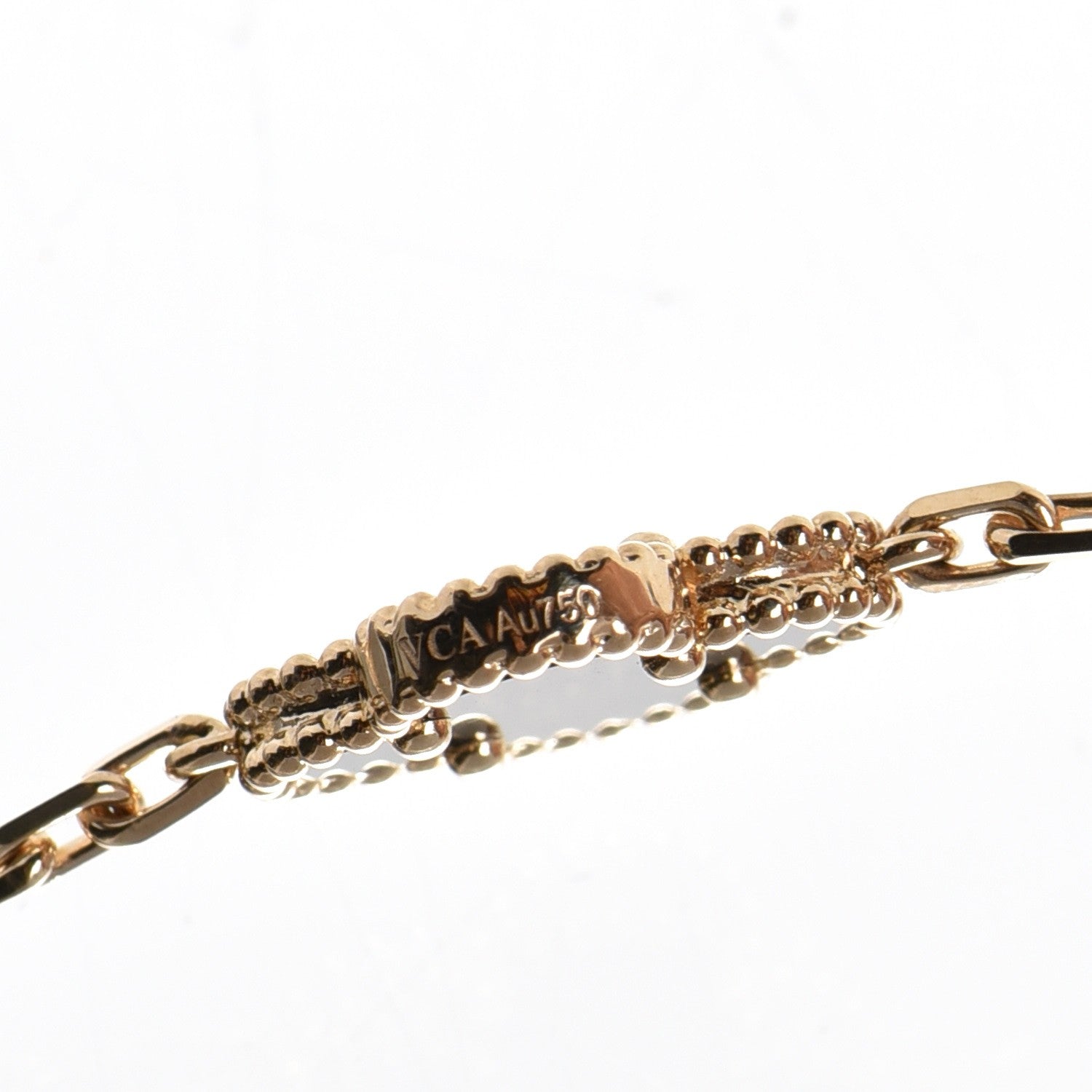 Van Cleef & Arpels 18K Yellow Gold Black Onyx 10 Motifs Vintage Alhambra Necklace 7 of 9