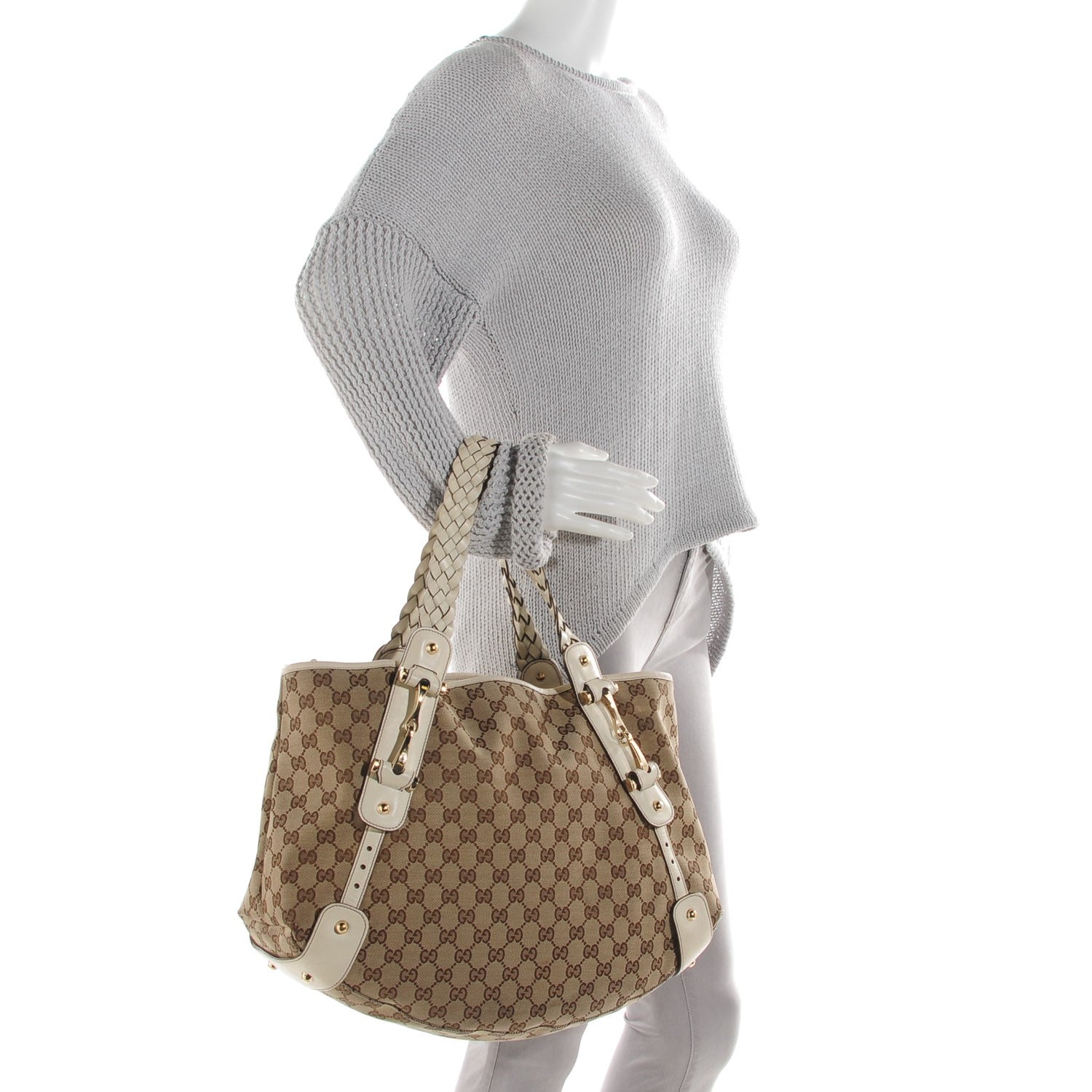 Gucci Monogram Medium Pelham Shoulder Bag Off White 2 of 7