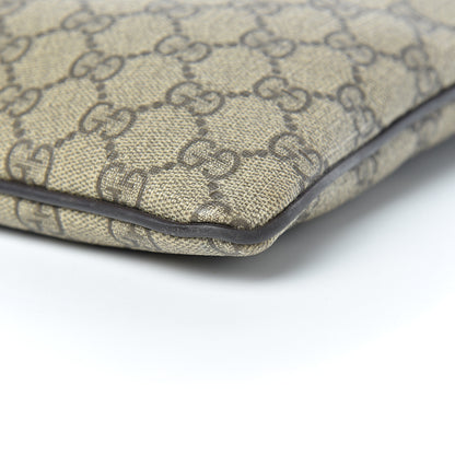 Gucci GG Supreme Monogram Selleria Calfskin Small Flat Side Zip Messenger Bag Beige Ebony Cocoa Dark Chocolate 10 of 23