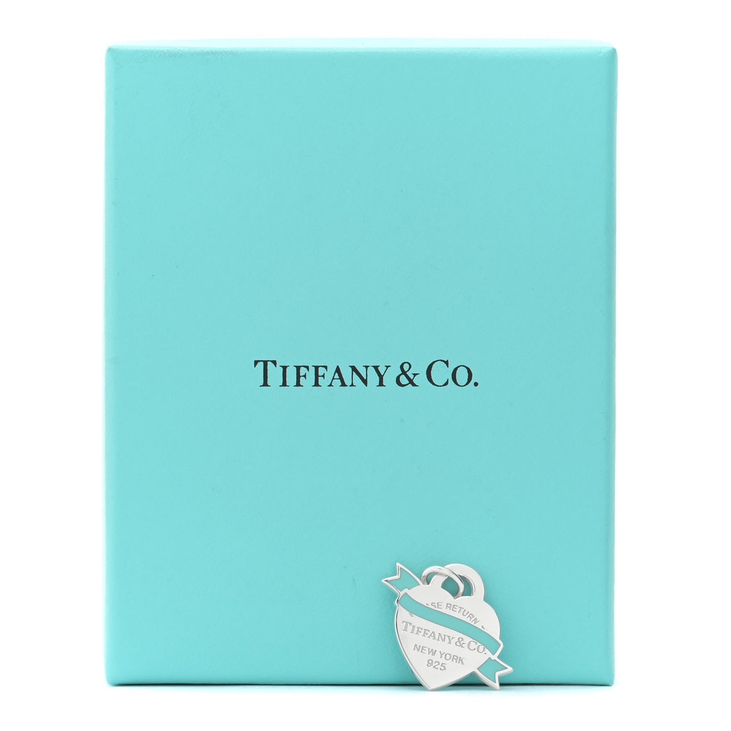 Sterling Silver Enamel Return To Tiffany Heart Ribbon Charm Blue