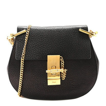 Chloe Grained Lambskin Mini Drew Shoulder Bag Black 1 of 9