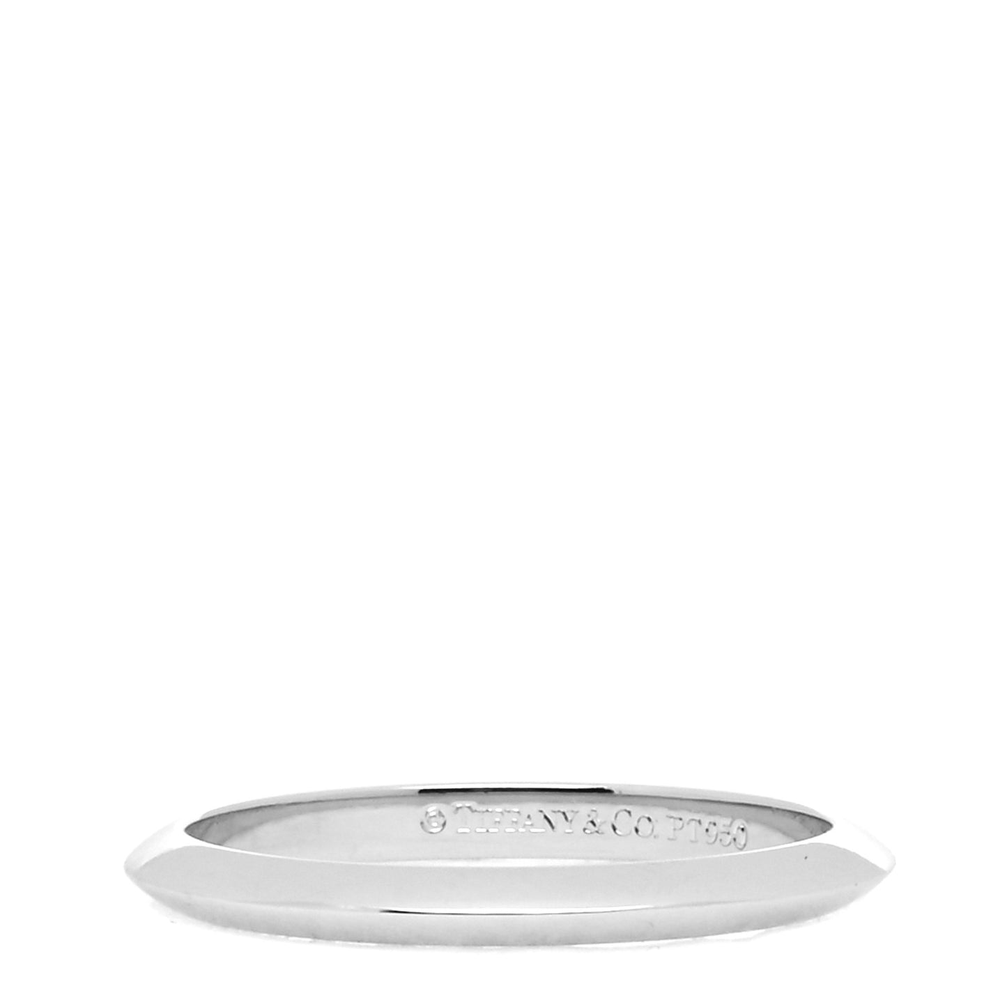 Platinum 2mm Knife Edge Wedding Band Ring 50 5.5