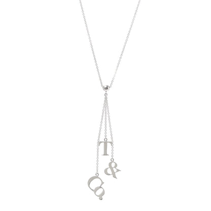 Tiffany Sterling Silver Letters Lariat Necklace 1 of 5