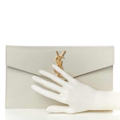 Saint Laurent Smooth Shiny Calfskin Uptown Pouch Crema Soft 2 of 10