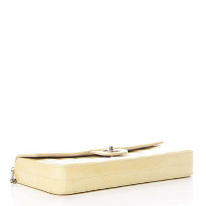 Chanel Patent Quilted East West Chocolate Bar Flap White 4 of 19
