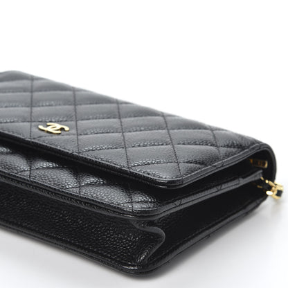 Chanel Caviar Quilted Wallet On Chain WOC Black 6 of 11