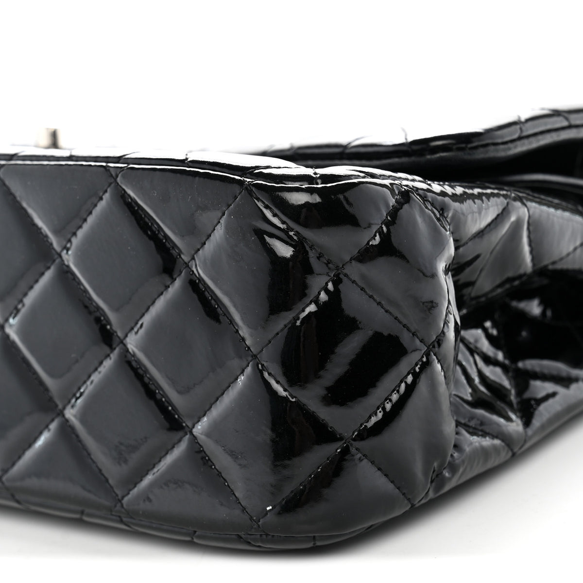 Chanel Patent Quilted Jumbo Double Flap Black 9 of 13