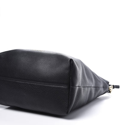 Burberry Grainy Calfskin Medium Cale Hobo Black 8 of 11