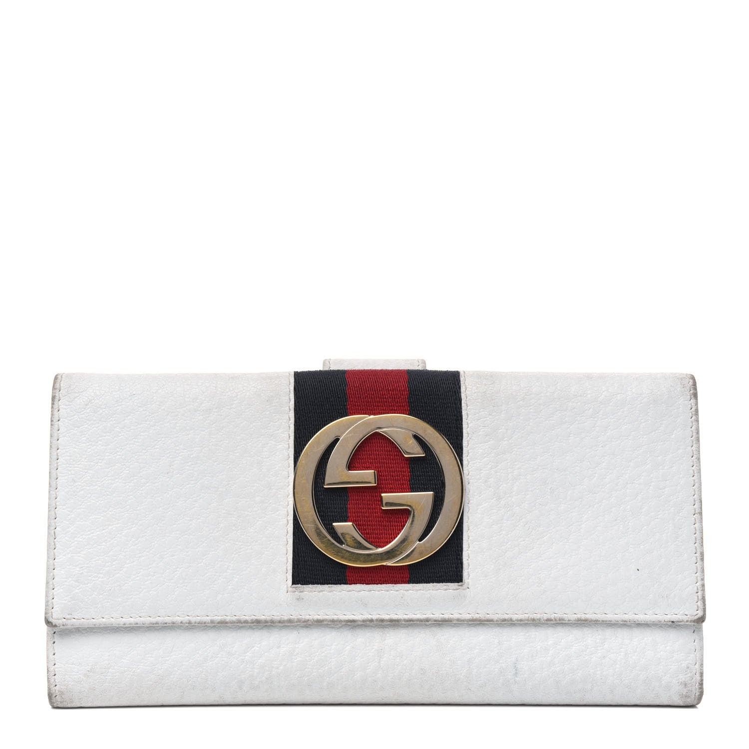 Gucci Calfskin Web Blondie Continental Wallet White 1 of 6