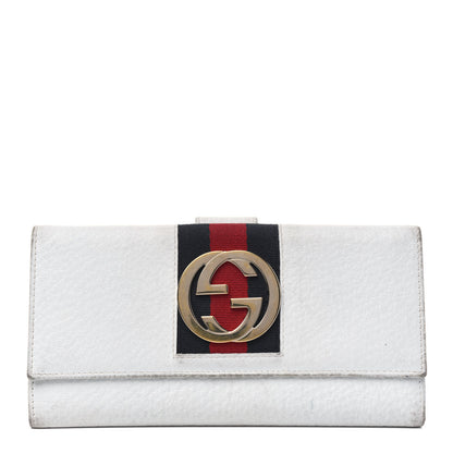 Gucci Calfskin Web Blondie Continental Wallet White 1 of 6