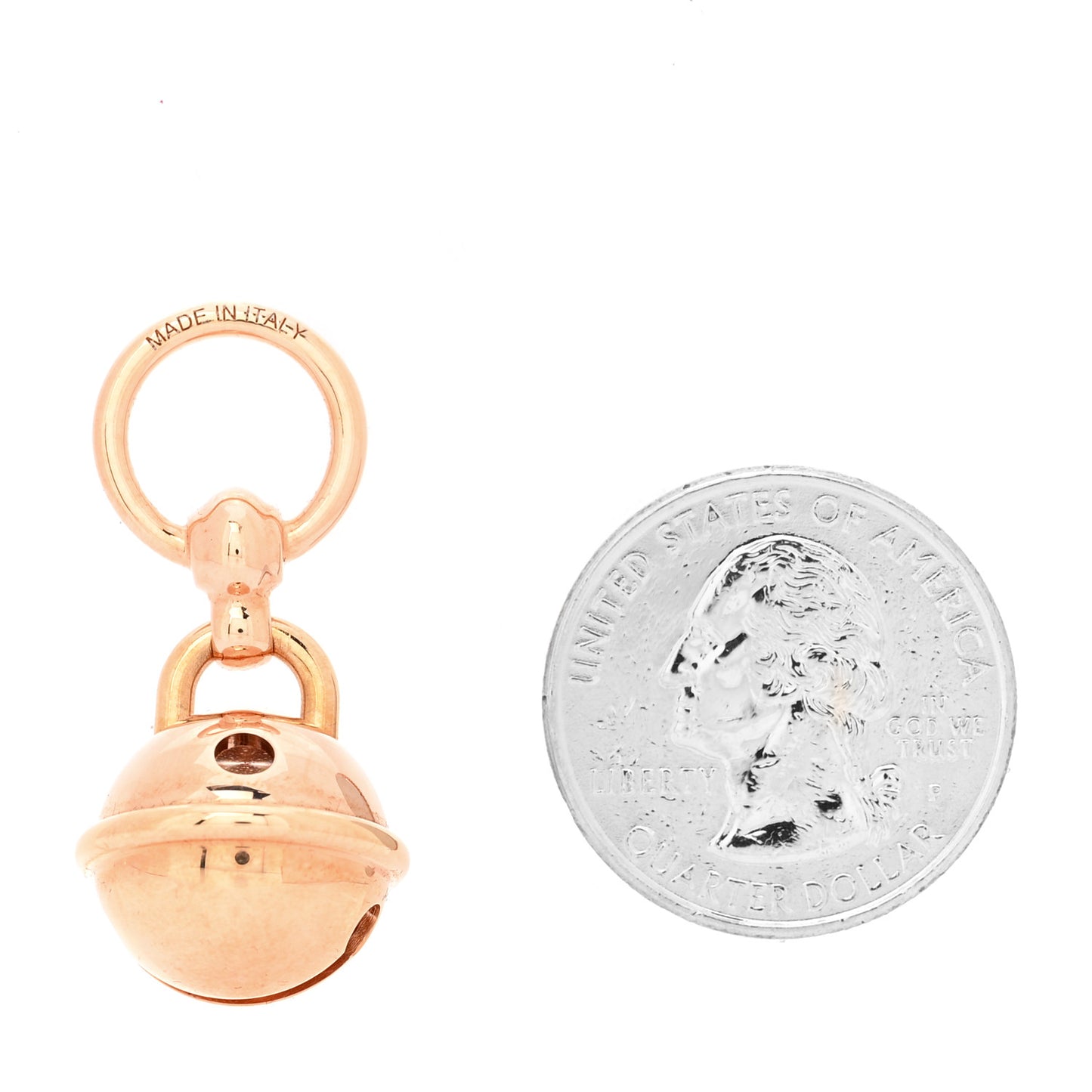 Rose Gold Plated Charms Grelot Twilly Ring