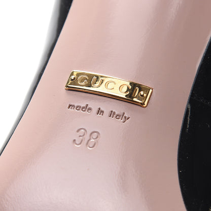 Gucci Patent Beverly T-Strap High Heel Pumps 38 Black 7 of 9