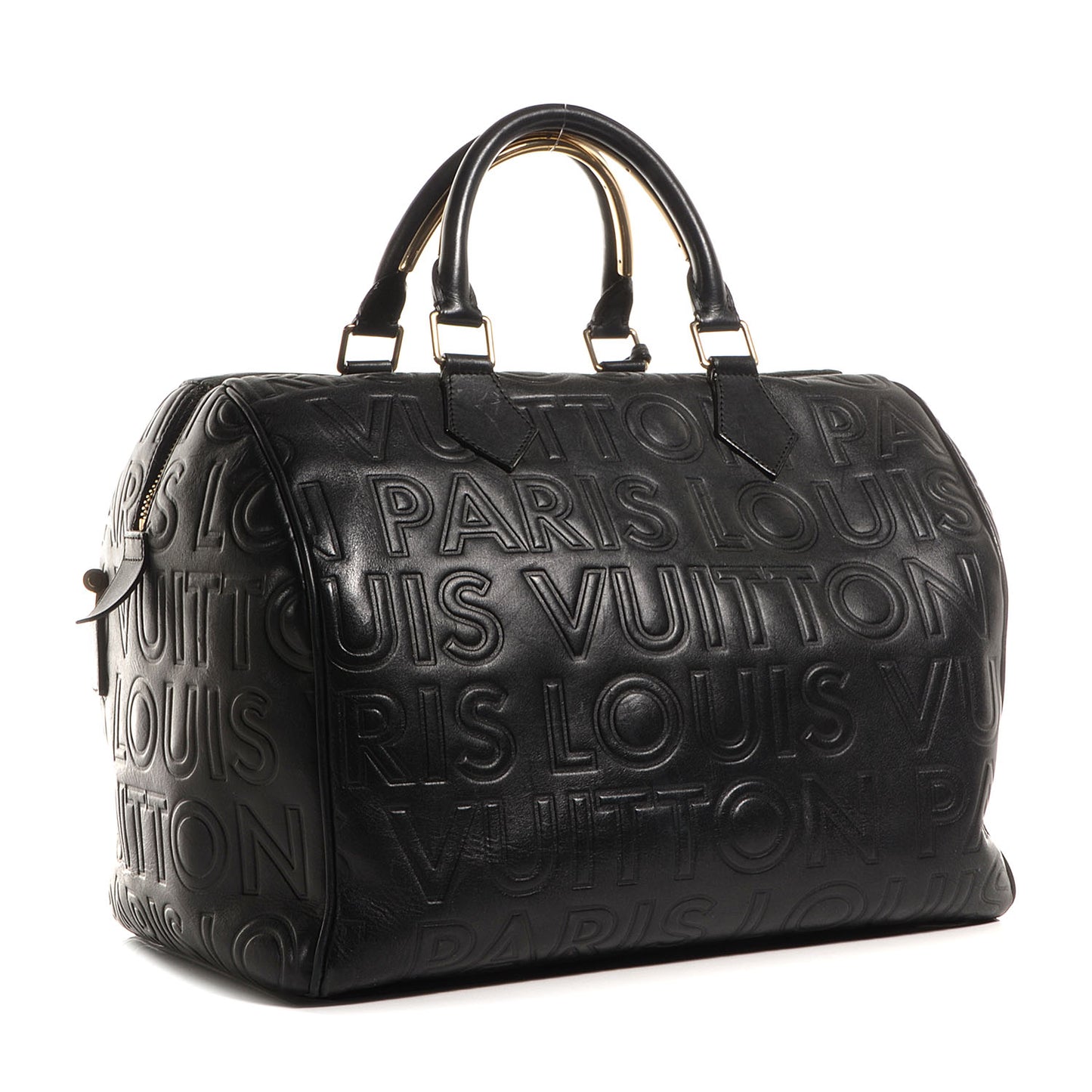 Calfskin Embossed Speedy Cube 30 Black