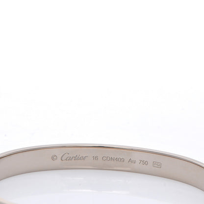 Cartier 18K White Gold LOVE Bracelet 16 4 of 6