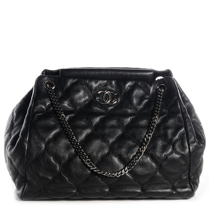 Chanel Lambskin Cells Accordion Tote Black 1 of 8