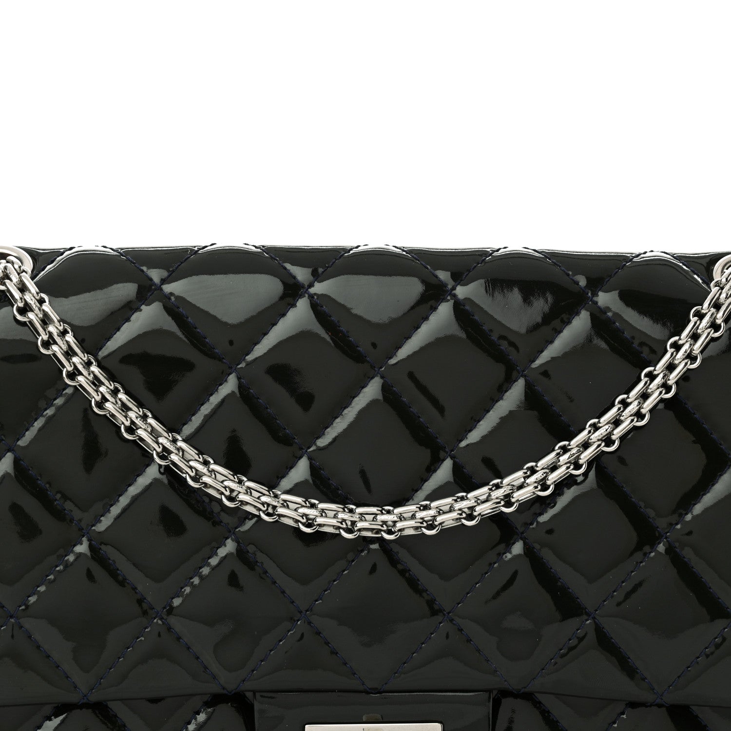 Chanel Patent Quilted 2.55 Reissue 227 Flap Navy 8 of 17