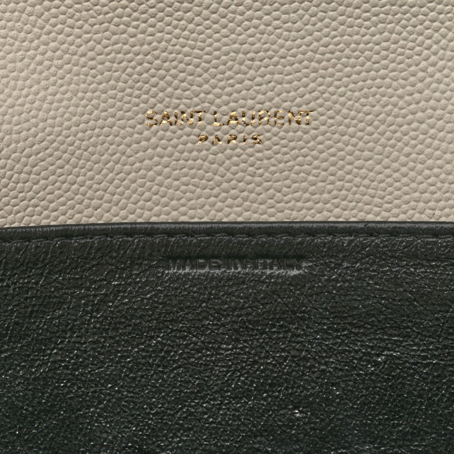 Saint Laurent Grain De Poudre Monogram Uptown Chain Wallet Crema Soft 10 of 11