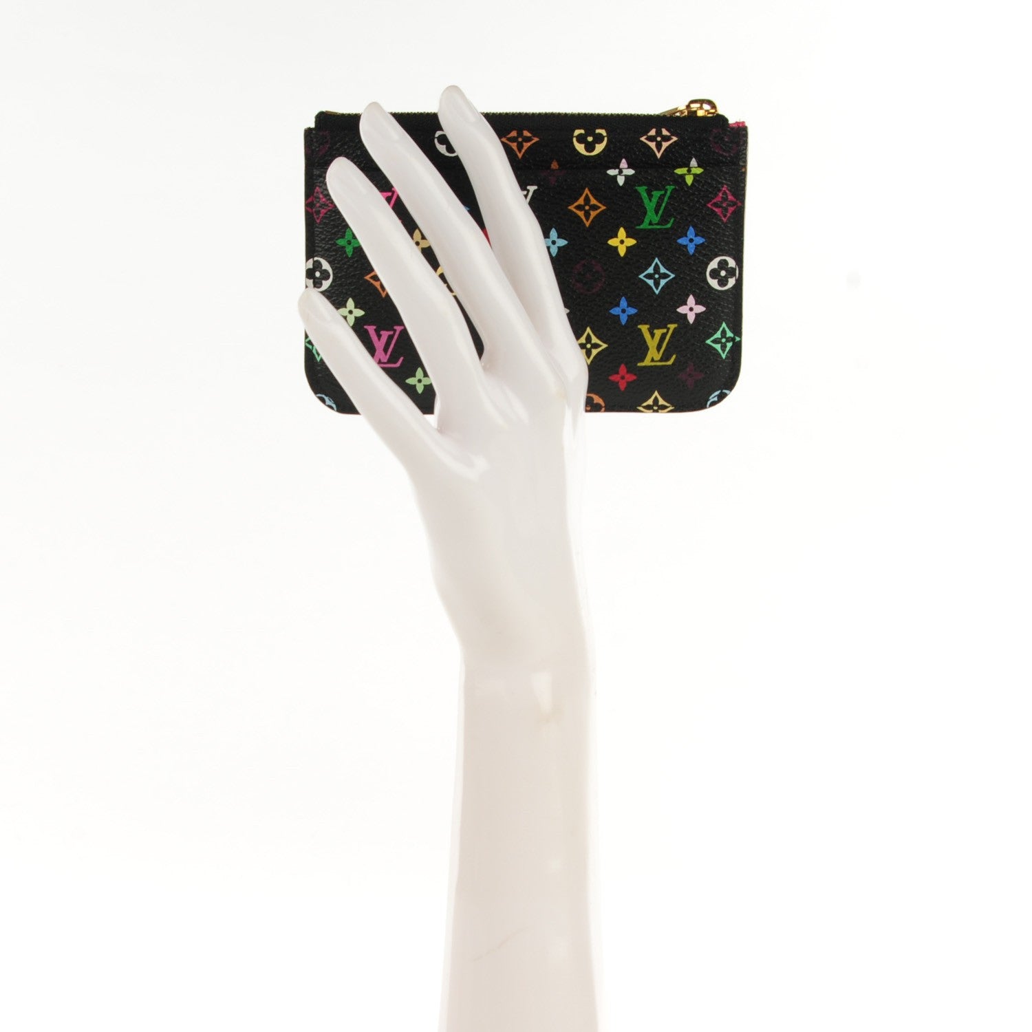 Louis Vuitton Monogram Multicolor Key Pouch Black Grenade 2 of 7