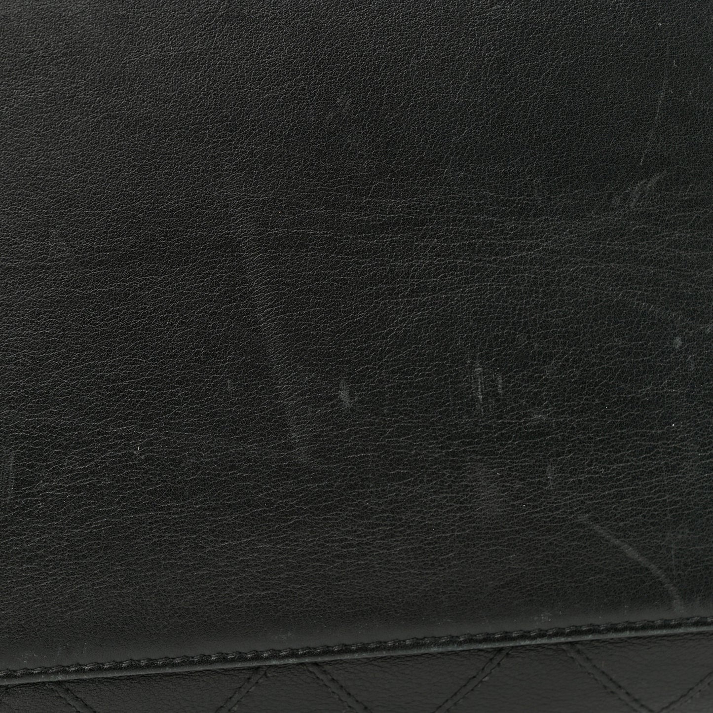 Calfskin Stitched XL Weekender Black