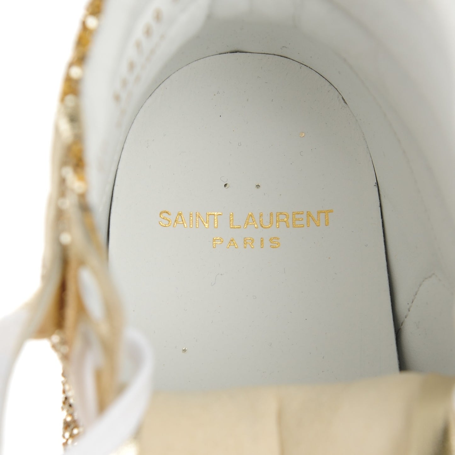 Glitter Court Classic SL/14H High Top Sneakers 38.5 Gold