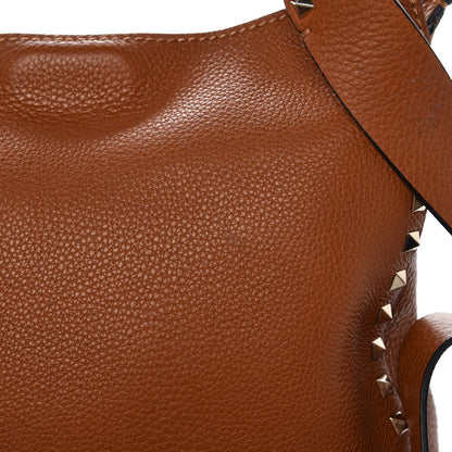 Valentino Garavani Pebbled Calfskin Small Rockstud Flip-Lock Messenger Bag Light Cuir 9 of 9