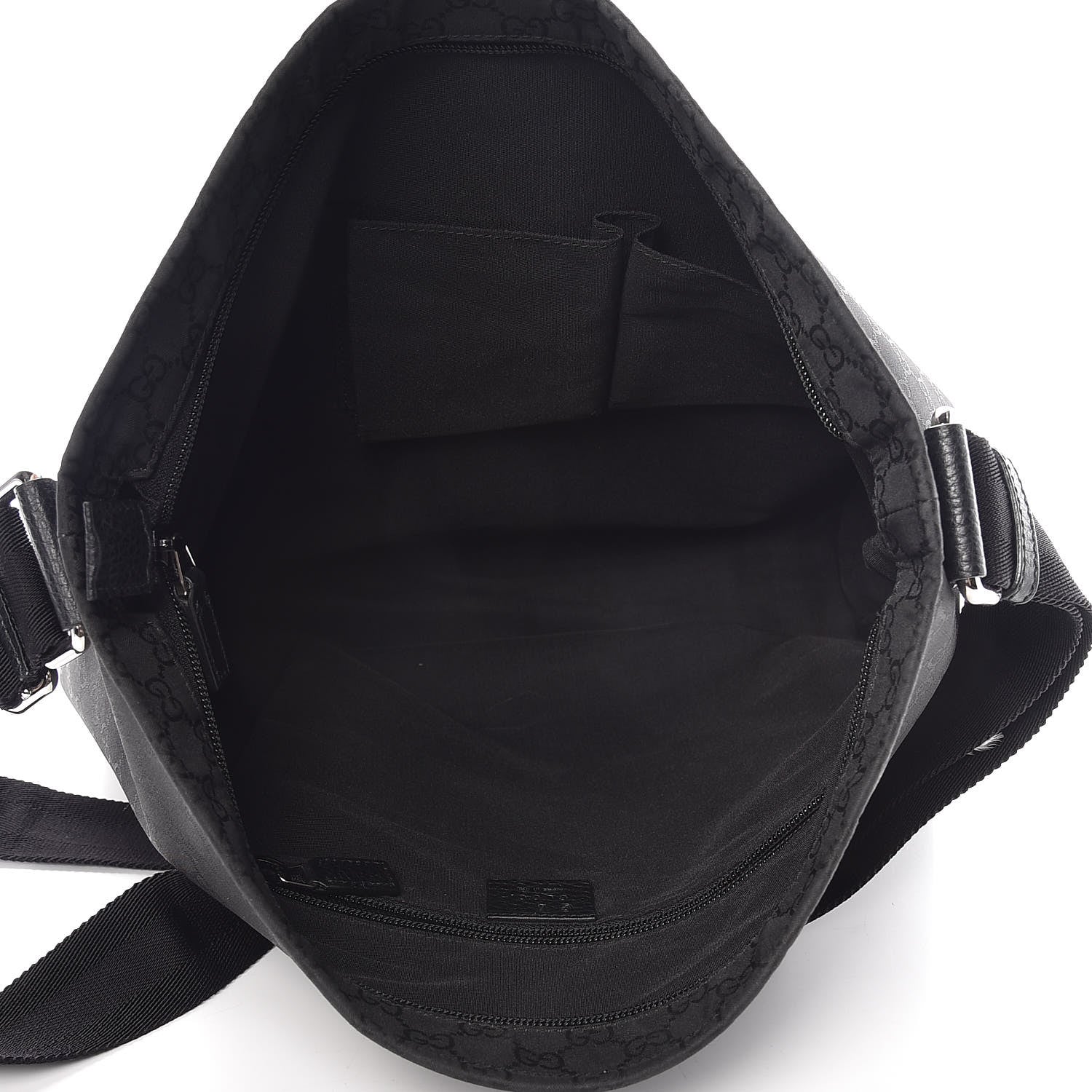 Gucci Nylon Monogram Large Messenger Black 5 of 10