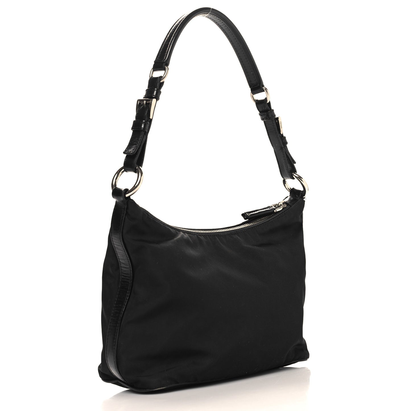 Tessuto Nylon Vitello Hobo Black