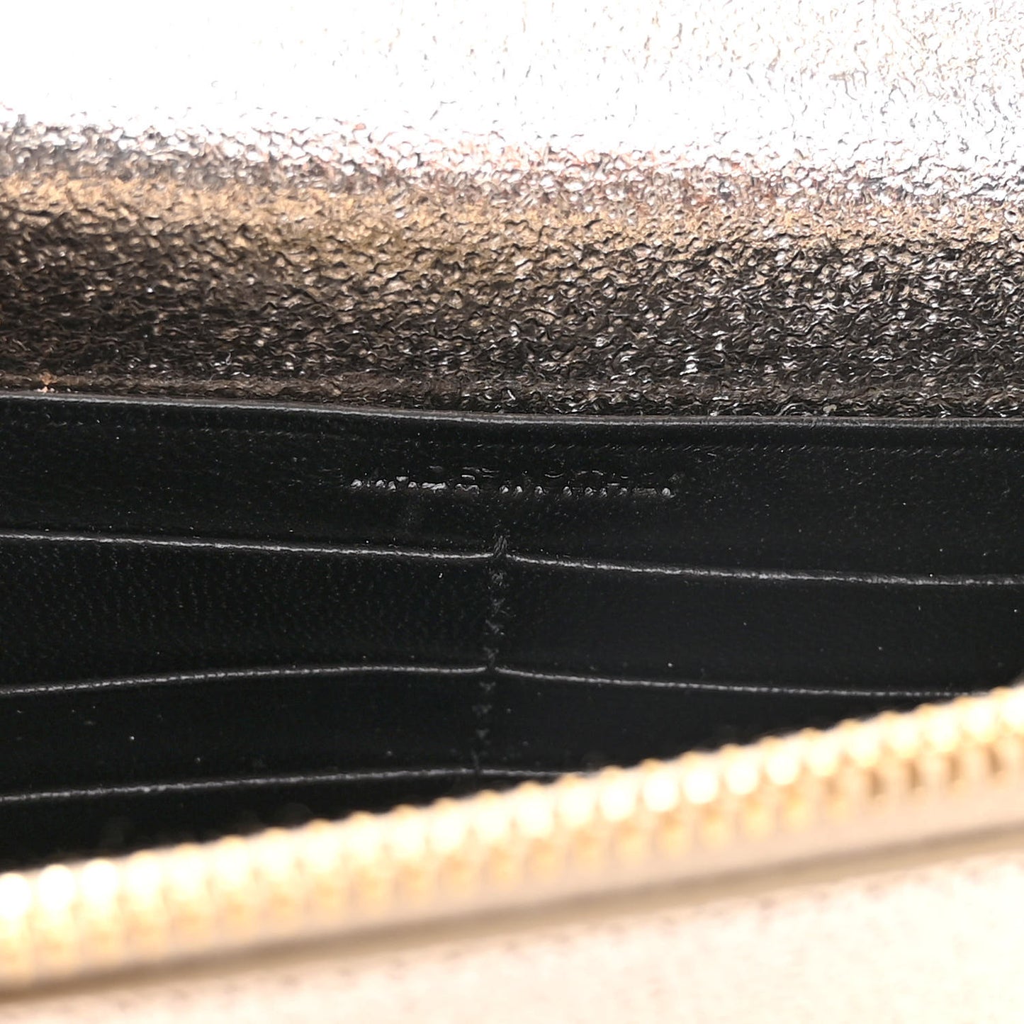 Metallic Calfskin Kate Monogram Tassel Chain Wallet Gold