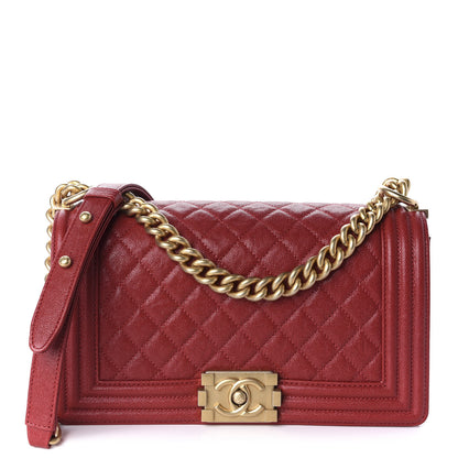 Chanel Caviar Quilted Medium Boy Flap Dark Red 1 of 11