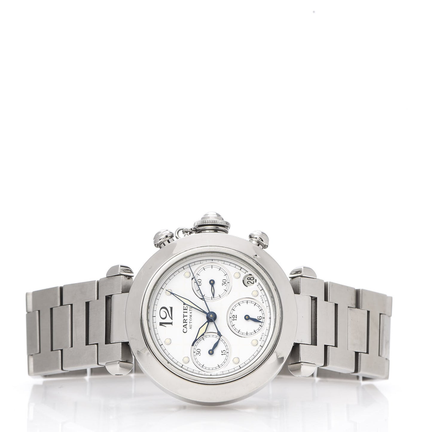 Stainless Steel 35mm Pasha C Chronograph Automatic Watch