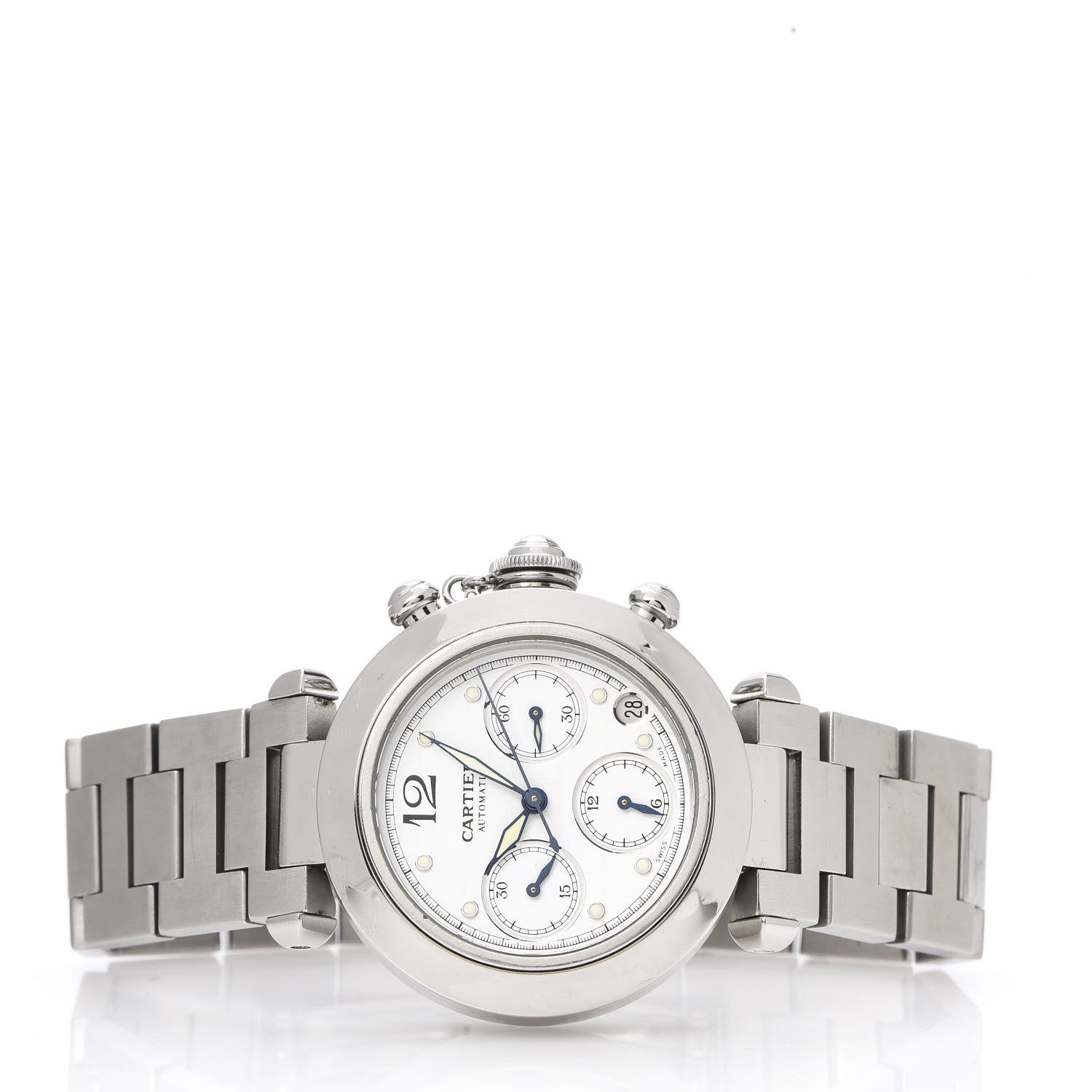 Cartier Stainless Steel 35mm Pasha C Chronograph Automatic Watch 3 of 9