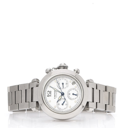 Cartier Stainless Steel 35mm Pasha C Chronograph Automatic Watch 3 of 9