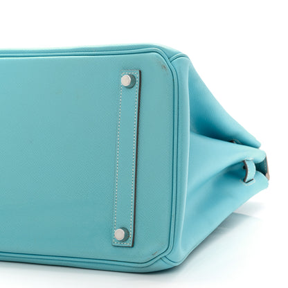 Hermes Epsom Candy Birkin 35 Celeste Mykonos 10 of 14