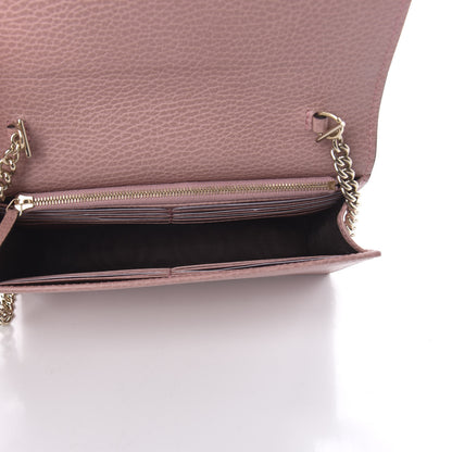 Gucci Dollar Calfskin Interlocking G Chain Wallet Soft Pink 5 of 11