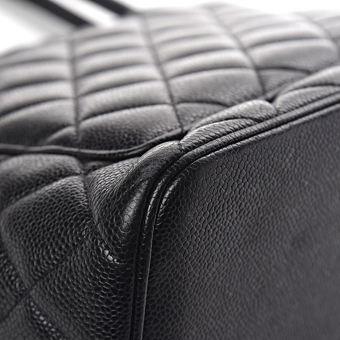 Caviar Quilted Medallion Tote Black