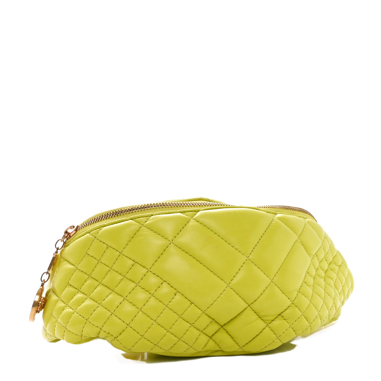 Nappa Quilted Medusa Belt Bag Green