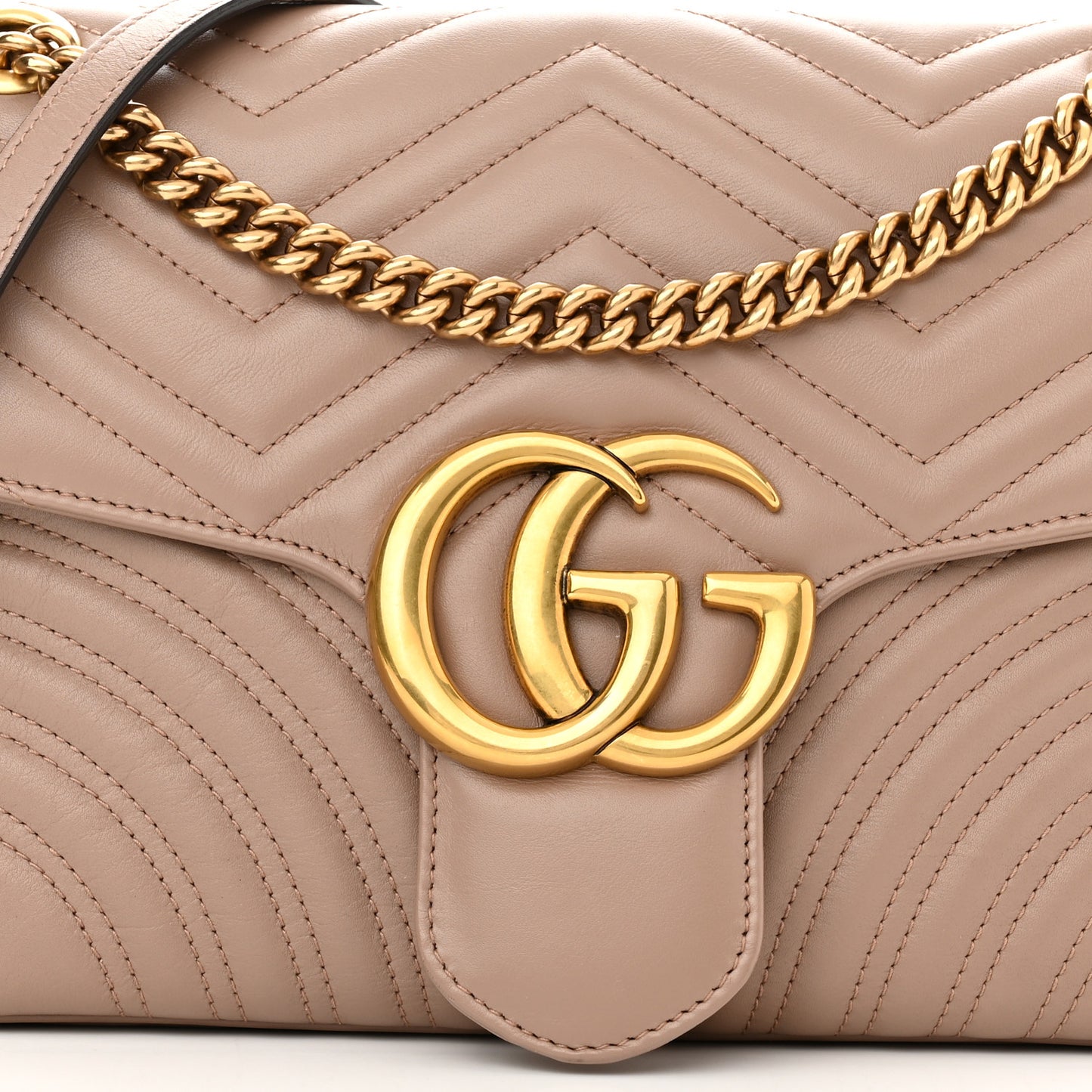 Calfskin Matelasse Medium GG Marmont Shoulder Bag Porcelain Rose