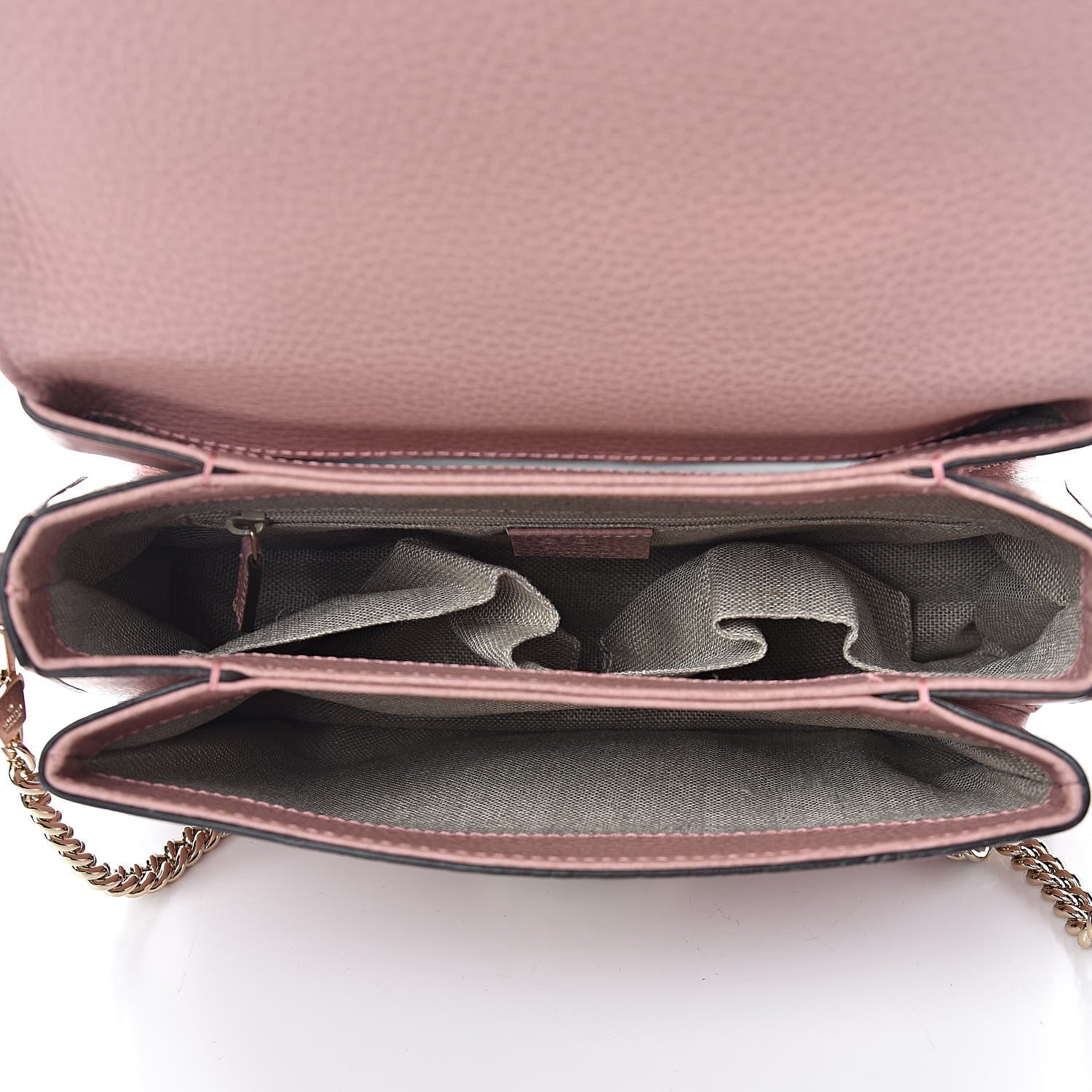 Gucci Dollar Calfskin Interlocking G Top Handle Shoulder Bag Soft Pink 5 of 10