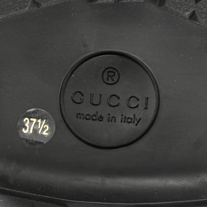 Gucci Cordovan Lux Womens Harald Horsebit 25mm Platform Boots 37.5 Black 8 of 10