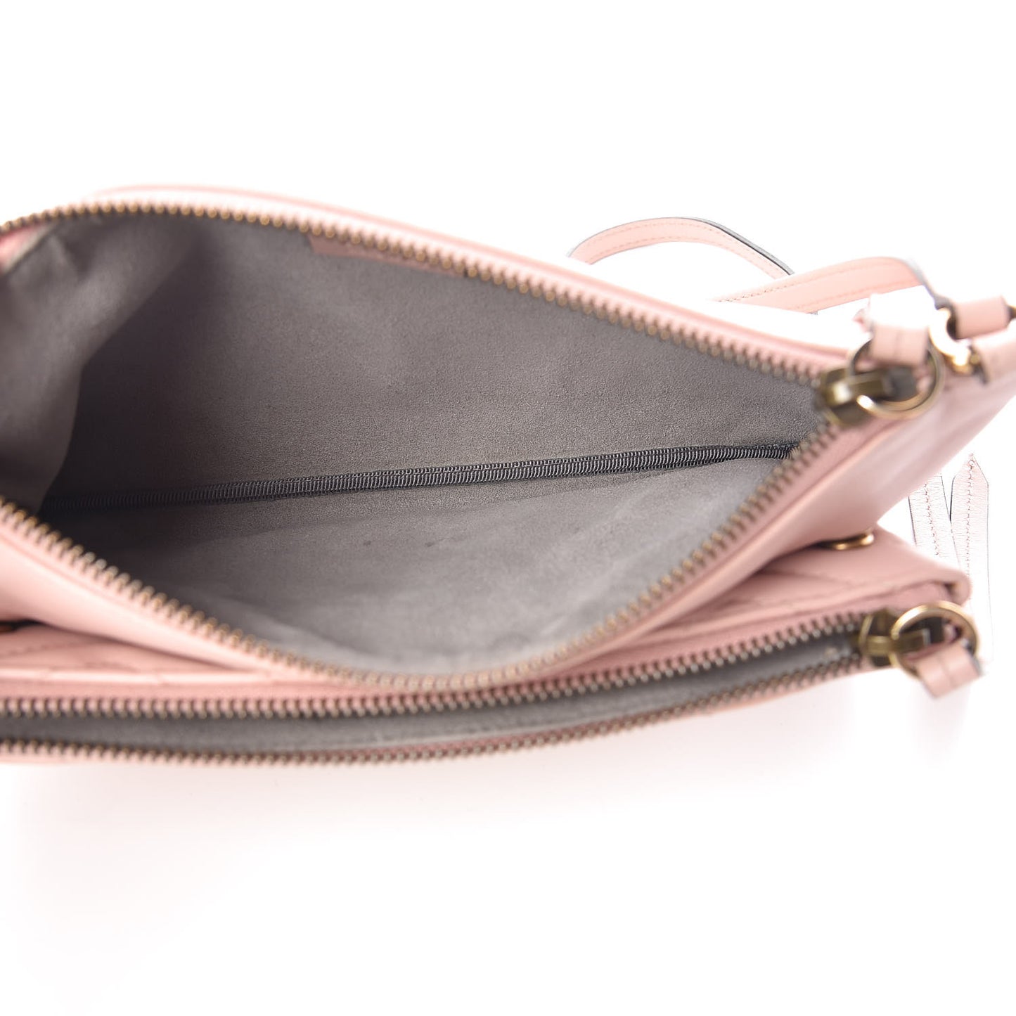 Calfskin Matelasse Small GG Marmont Double Zip Shoulder Bag Perfect Pink