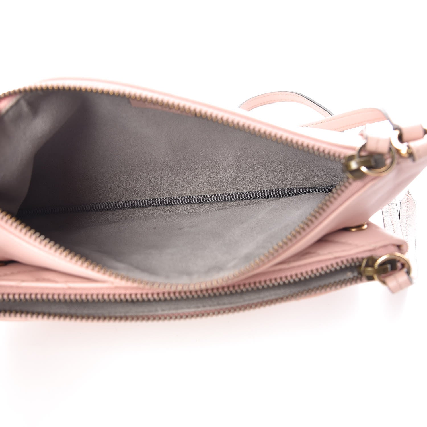 Gucci Calfskin Matelasse Small GG Marmont Double Zip Shoulder Bag Perfect Pink 5 of 10