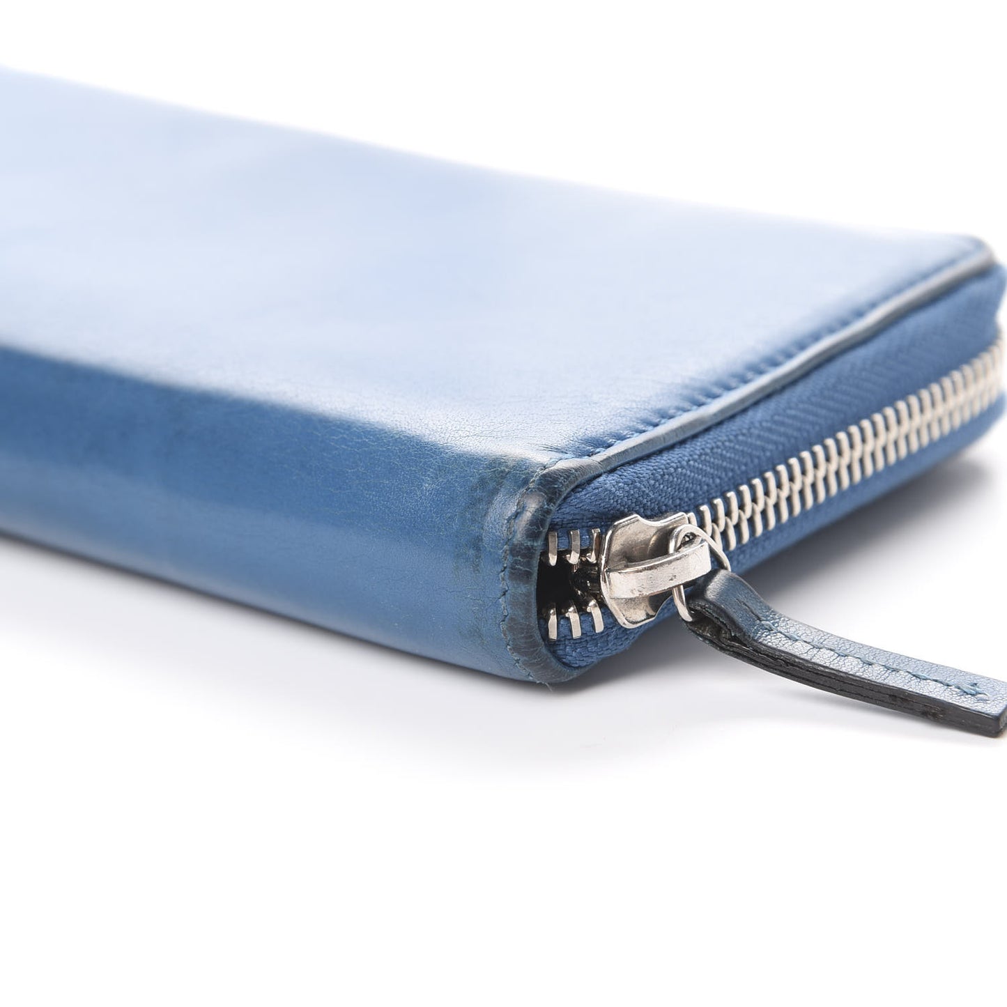 Lambskin Guccissima Long Zip Around Wallet Dark Blue