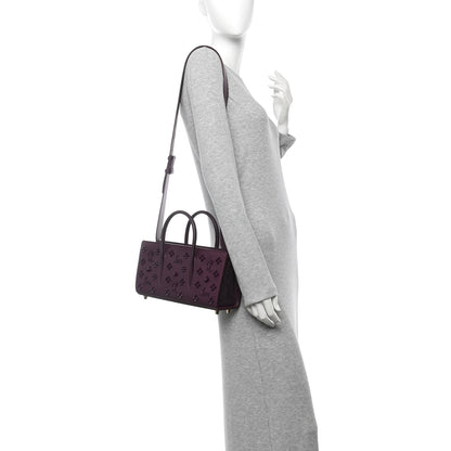 Christian Louboutin Calfskin Spikes Loubinthesky Paloma Baguette Merlot 2 of 10