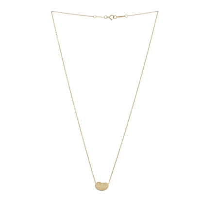 Tiffany 18K Yellow Gold 12mm Elsa Peretti Bean Pendant Necklace 3 of 4