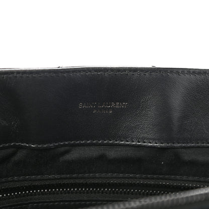 Saint Laurent Calfskin Y Quilted Monogram Large Loulou Chain Satchel Black 7 of 12