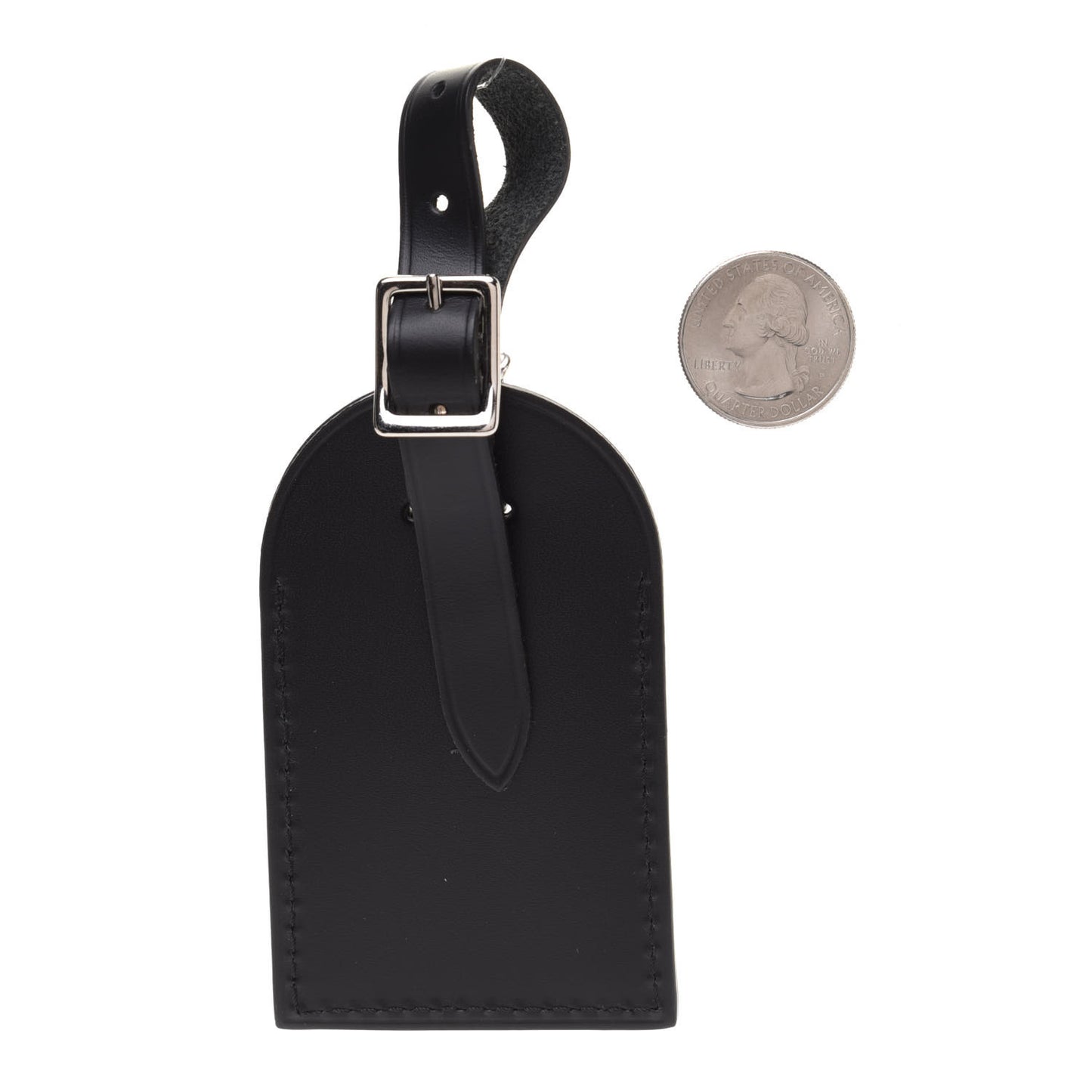Calfskin Small Luggage Tag Black