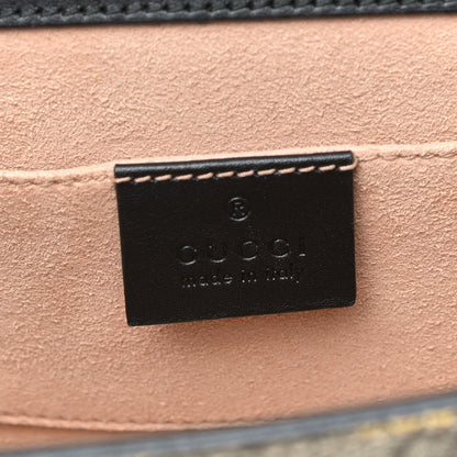 Gucci GG Supreme Monogram Bees Small Padlock Shoulder Bag Black 8 of 16